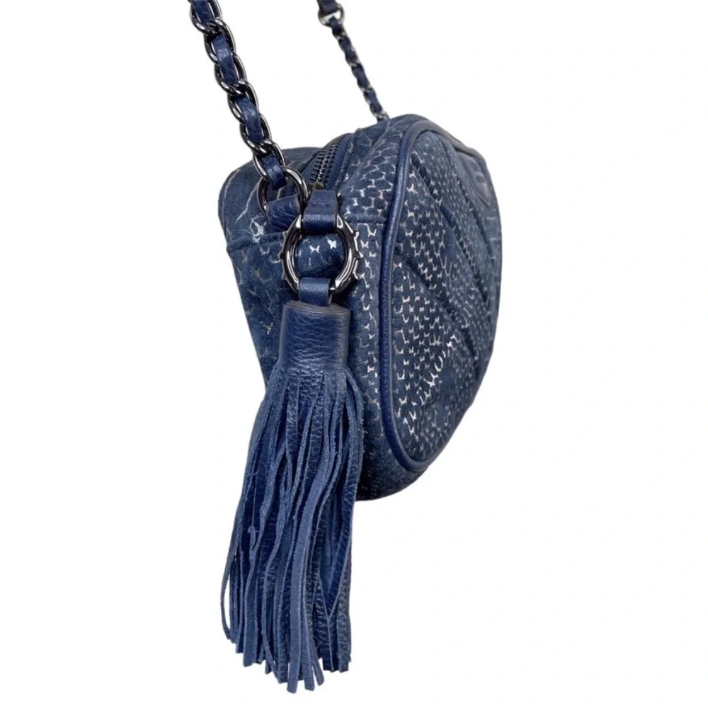 AIMEE KESTENBERG Blue Suede Snake Print Crossbody - Picture 2 of 11